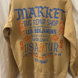 NEW MARKET x LES BENJAMINS RUG DEALER CREWNECK SWEATSHIRT SZ MEDIUM M